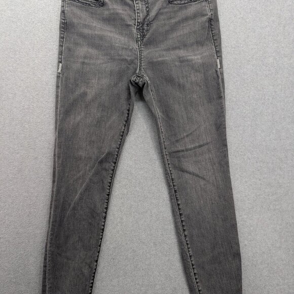 True Religion Jeans Womens 32 Gray Jennie Curvy Mid Rise Super Skinny Super T - Picture 1 of 16